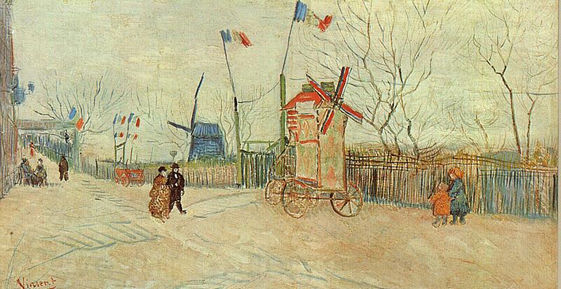 Vincent Van Gogh Street Scene in Montmartre Germany oil painting art
